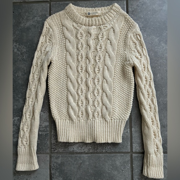 Crewcuts J. Crew Boys Cream Cable Knit Sweater - Picture 1 of 7